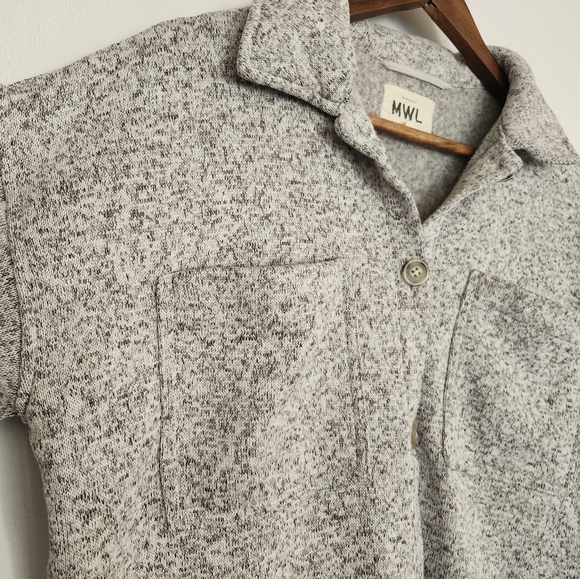 Madewell Grey Marled Knit Shacket Size S - Picture 4 of 8